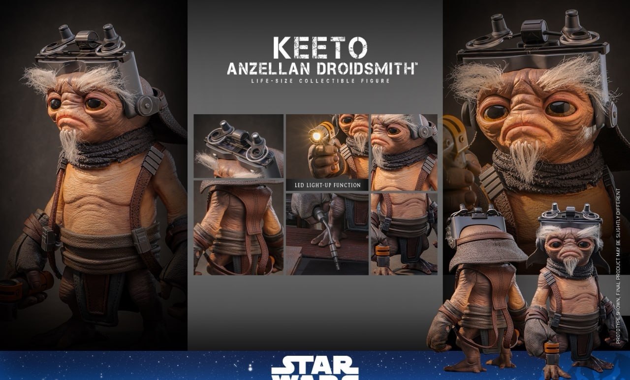 READY🔥Hot Toys LMS018 Star Wars: The Mandalorian & Grogu Keeto (Anzellan Droidsmith) Life-Size Collectible Figure