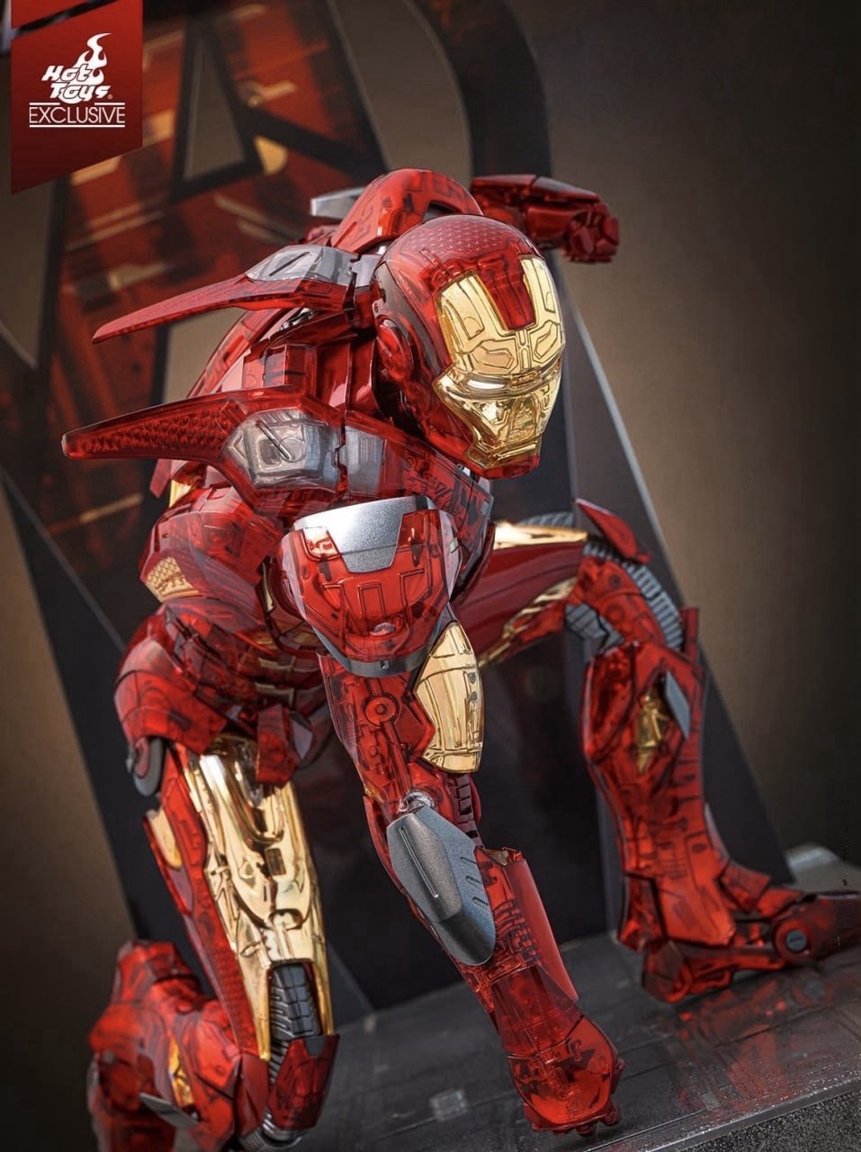 READY🔥 Hot Toys MMS870D82 The Avengers Iron Man Mark VII (Exo-Chrome Clear Version) 1/6th scale Collectible Figure