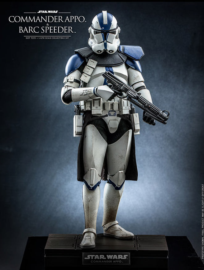 READY🔥Hot Toys TMS076 STAR WARS THE CLONE WARS 1/6 COMMANDER APPO & BARC SPEEDER