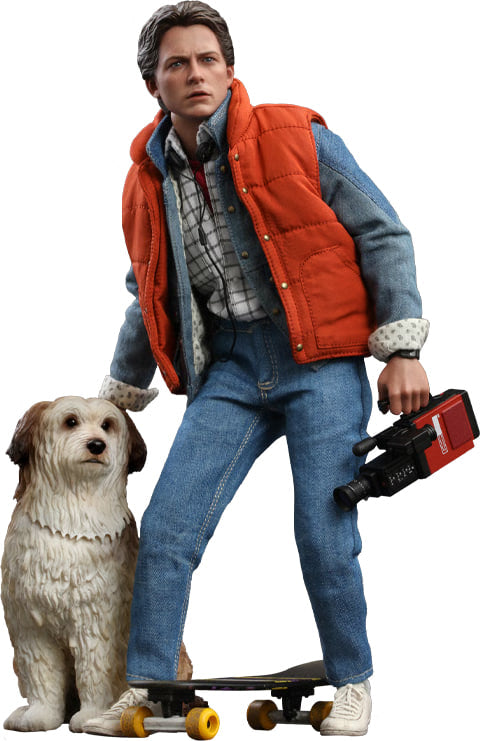 🔥Hot Toys🔥MMS573 BACK TO THE FUTURE 1/6 MARTY MCFLY AND EINSTEIN