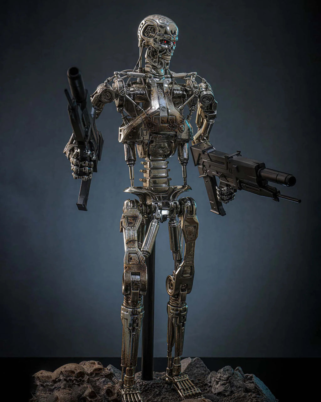 Preorder🔥Hot Toys MMS840D77 Terminator 2: Judgement Day Diecast Endoskeleton (Battle Damaged) 1/6 scale Collectible Figure
