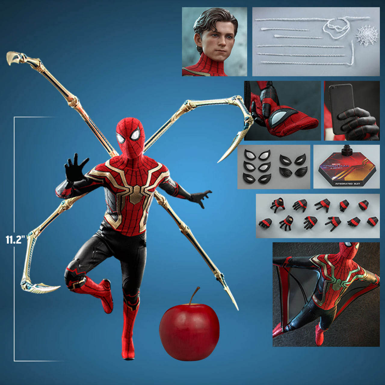 🔥Hot Toys MMS623 SPIDER-MAN: NO WAY HOME 1/6 SPIDER-MAN (INTEGRATED SUIT)