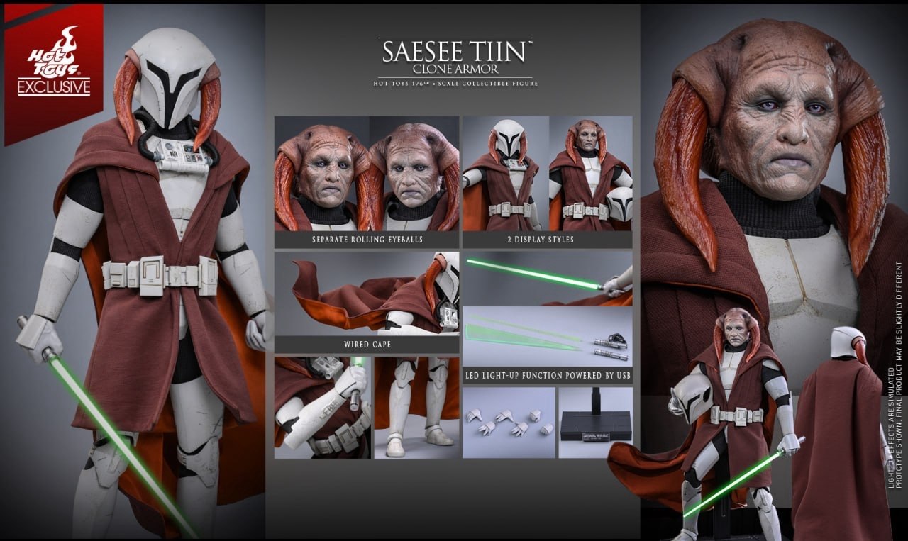 READY🔥Hot Toys TMS168 Star Wars: The Clone Wars - Saesee Tiin (Clone Armor) 1/6th scale Collectible Figure [Hot Toys Exclusive]