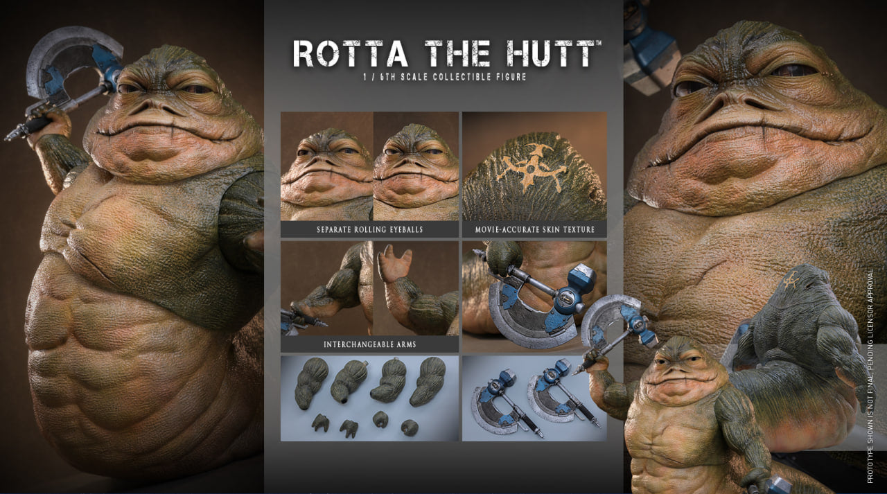 Preorder🔥Hot Toys MMS885 Star Wars: The Mandalorian & Grogu - 1/6th scale Rotta The Hutt Collectible Figure
