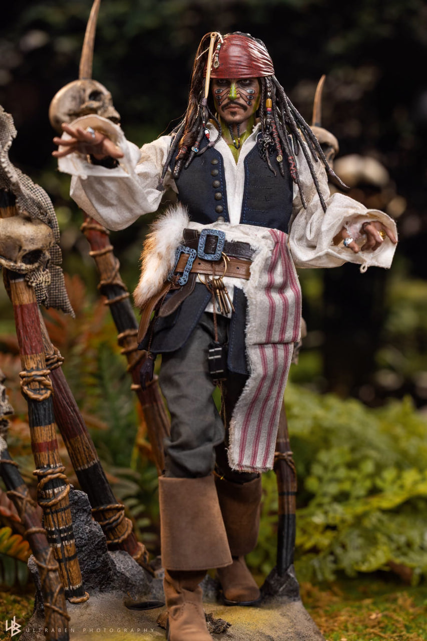 READY🔥Hot Toys DX48 Pirates of the Caribbean: Dead Man’s Chest Pelegostos Chief Jack Sparrow 1/6th scale Collectible Figure