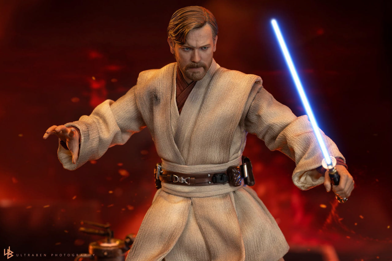 🔥Hot Toys MMS843 Star Wars: Revenge Of The Sith - Obi-Wan Kenobi (Mustafar) 1/6th Scale Collectible Figure