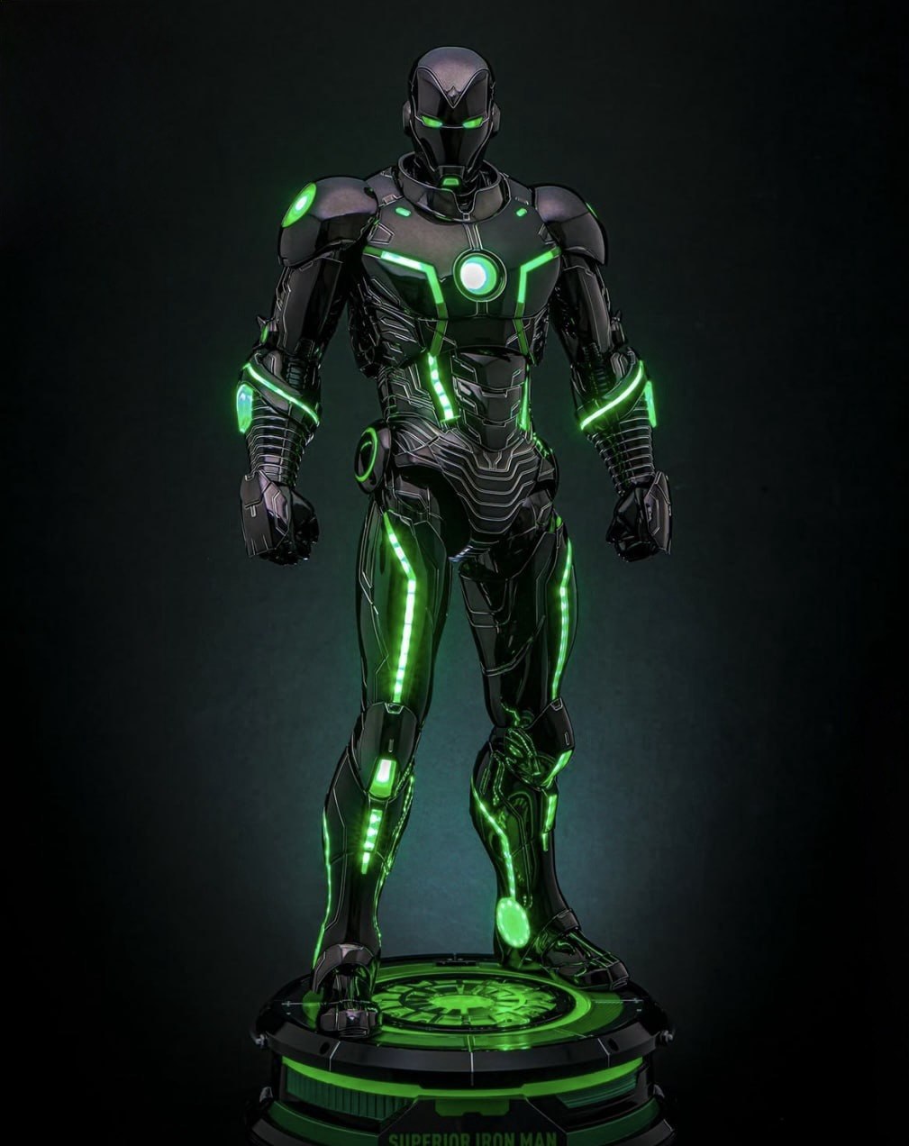 🔥Hot Toys CMS036D83 Marvel Comics Superior Iron Man (Infamous Neon Version) [Hot Toys Exclusive] 1/6th scale Collectible Figure