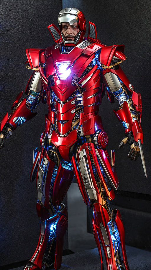 🔥Hot toys MMS618D43 Ironman 3 Ironman Silver Centurion Armor Suit Up Version Diecast Edition