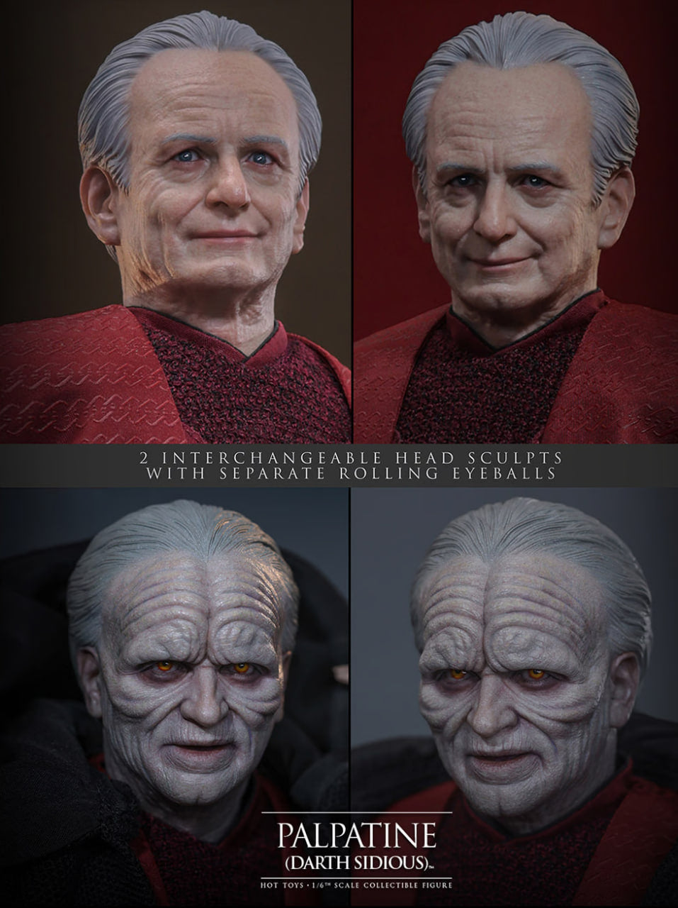 Preorder🔥Hot Toys MMS805 Star Wars: Episode III Revenge of the Sith 1/6th scale Palpatine (Darth Sidious) Collectible Figure