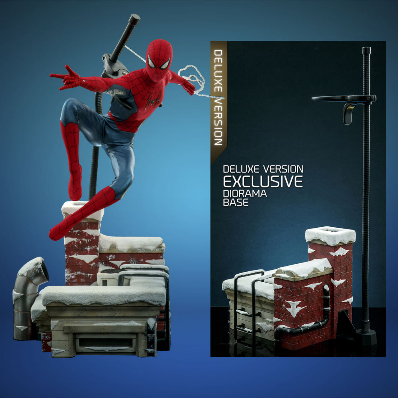 🔥Hot Toys MMS680 NO WAY HOME 1/6 SPIDER-MAN (NEW RED AND BLUE SUIT) DELUXE
