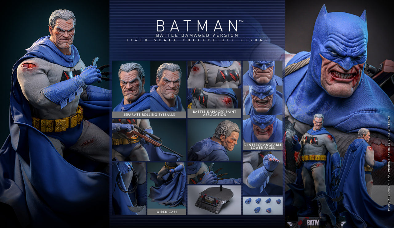 Preorder🔥Hot Toys CMS031 Batman: The Dark Knight Returns Batman (Battle Damaged) 1/6th Scale Collectible Figure
