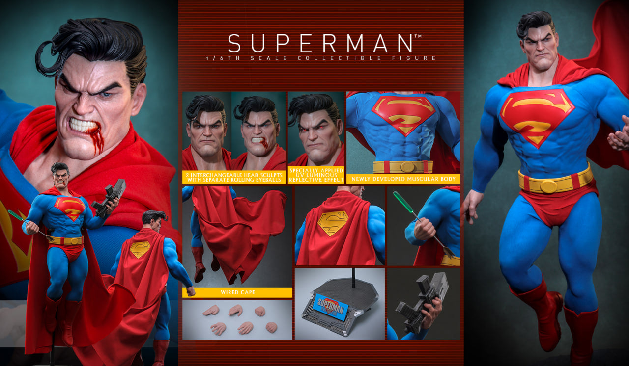 Preorder🔥Hot Toys CMS032 Batman: The Dark Knight Returns - 1/6th scale Superman Collectible Figure