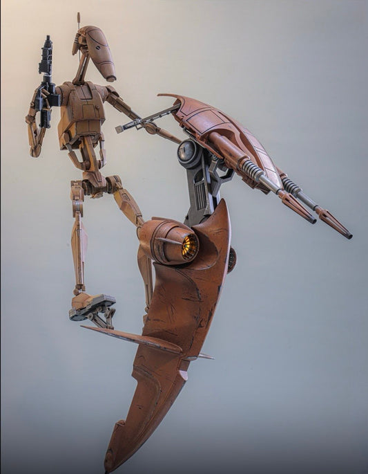 Preorder🔥Hot Toys MMS887 Star Wars: The Phantom Menace - 1/6th scale Battle Droid & STAP Collectible Set