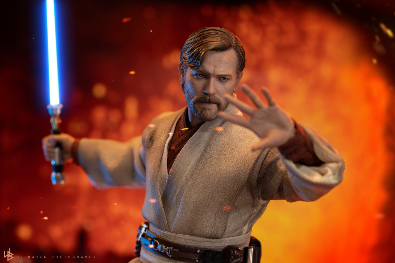 🔥Hot Toys MMS843 Star Wars: Revenge Of The Sith - Obi-Wan Kenobi (Mustafar) 1/6th Scale Collectible Figure
