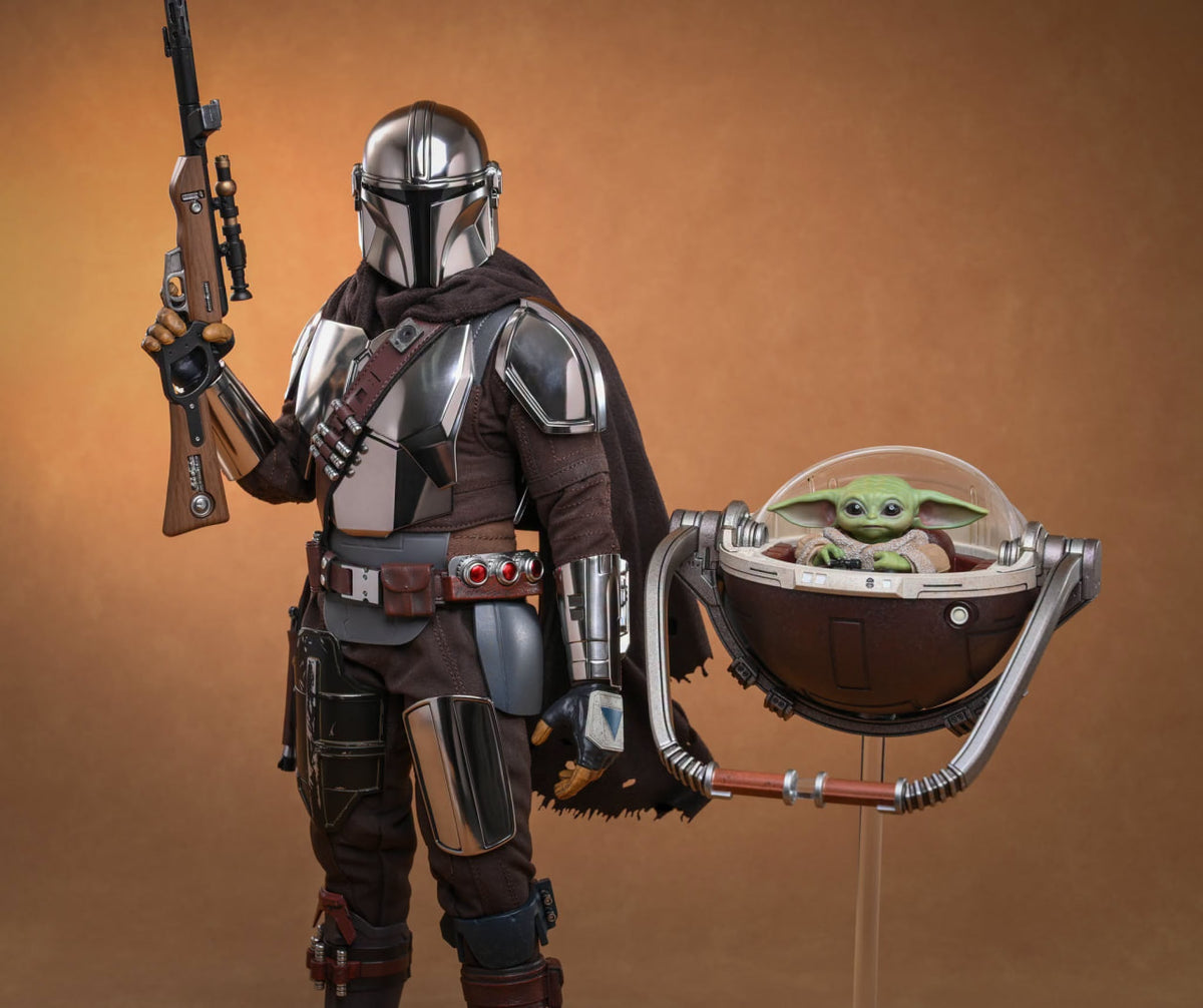🔥Hot Toys MMS872 Star Wars: The Mandalorian & Grogu - The Mandalorian & Grogu Collectible Set (Deluxe Version)