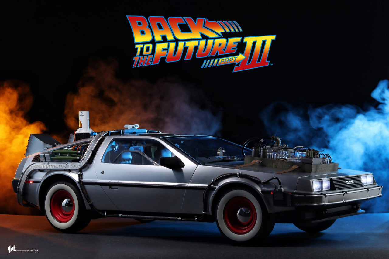 READY🔥Hot Toys MMS738 BACK TO THE FUTURE III 1/6 DELOREAN TIME MACHINE