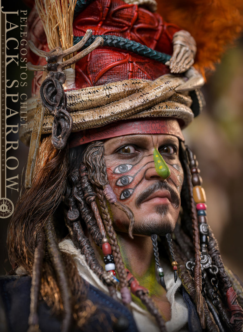 Preorder🔥Hot Toys DX48 Pirates of the Caribbean: Dead Man’s Chest Pelegostos Chief Jack Sparrow 1/6th scale Collectible Figure