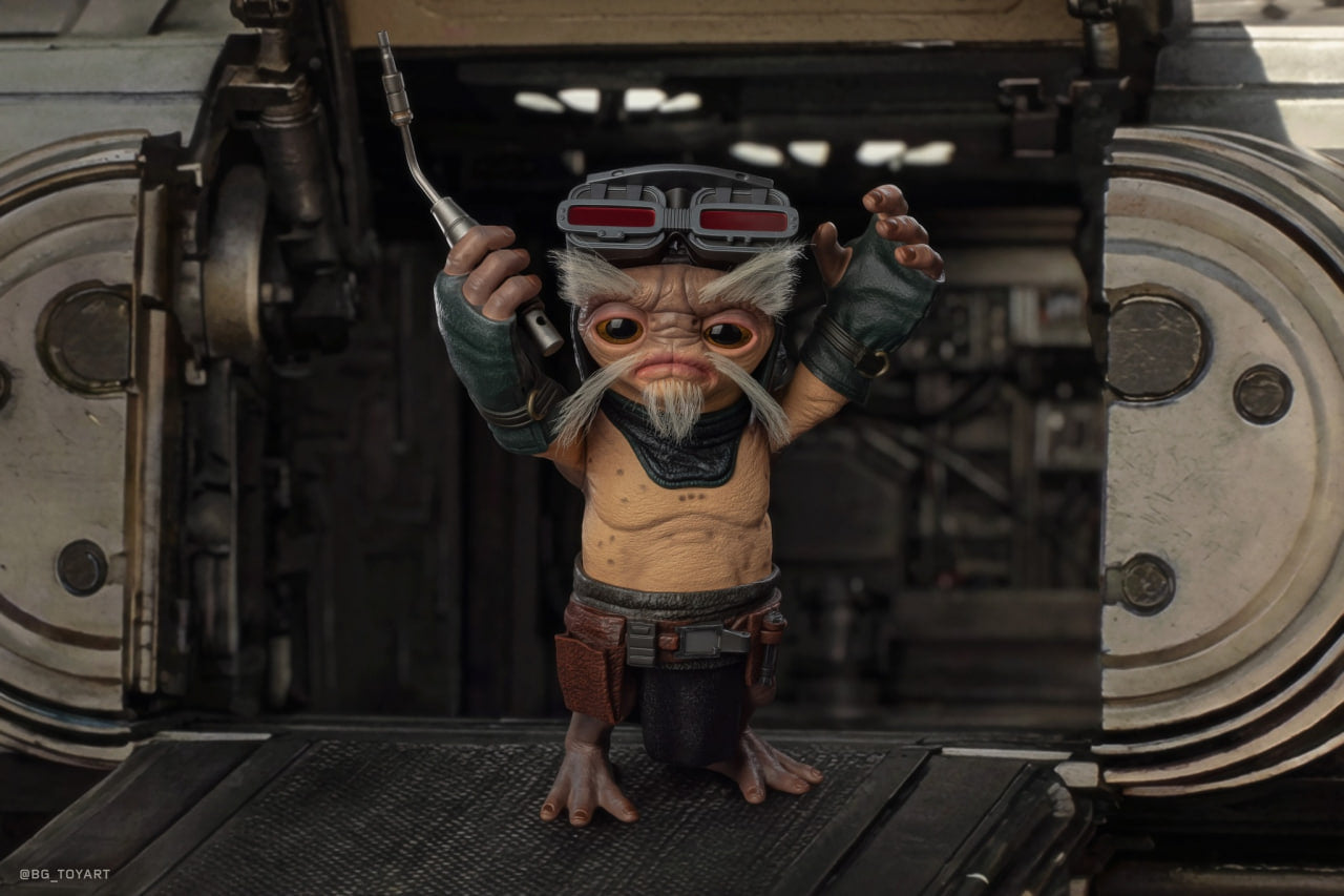 🔥Hot Toys LMS017 Star Wars: The Mandalorian & Grogu - Anzellan Droidsmith Life-Size Collectible Figure