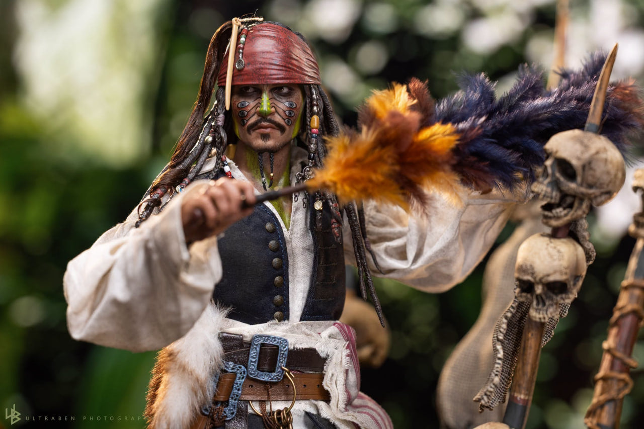 READY🔥Hot Toys DX48 Pirates of the Caribbean: Dead Man’s Chest Pelegostos Chief Jack Sparrow 1/6th scale Collectible Figure