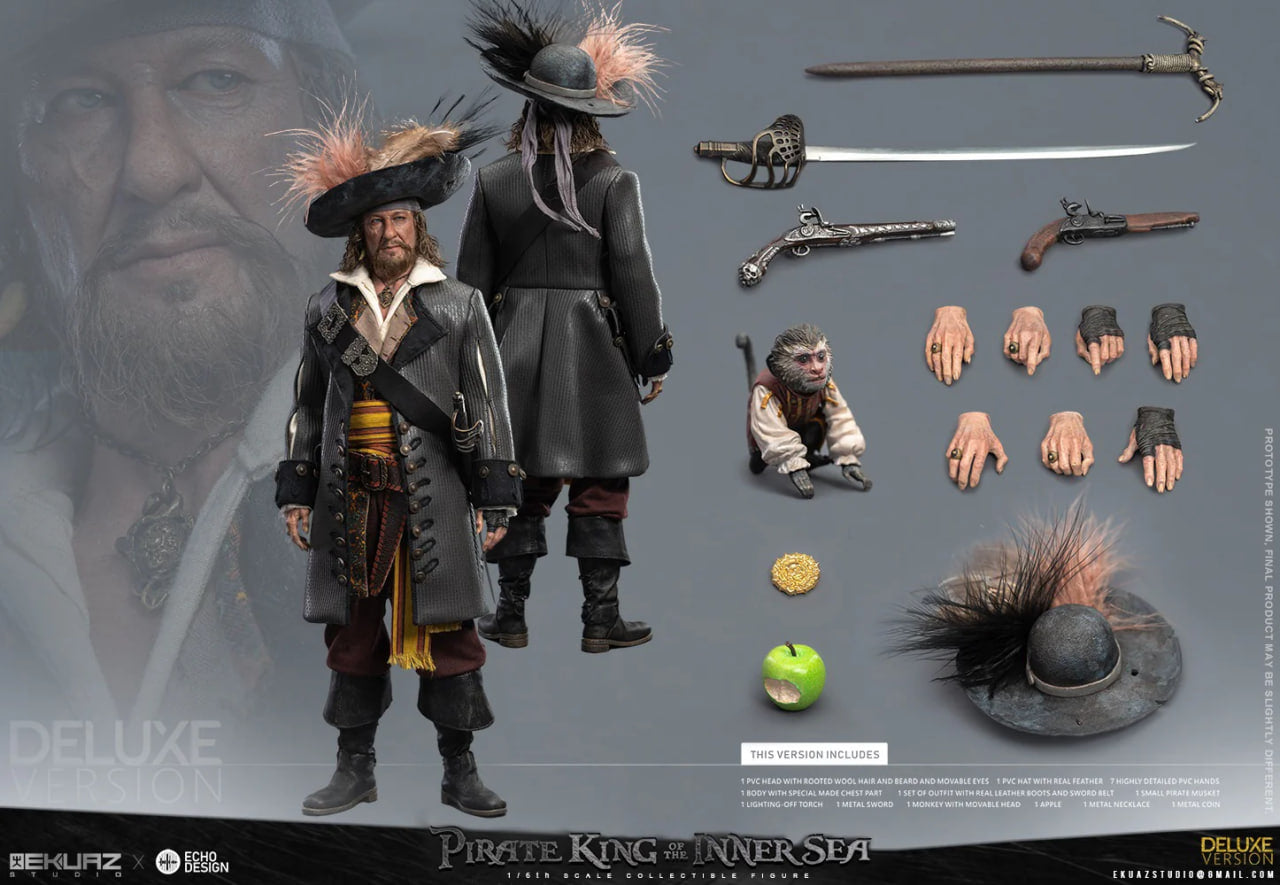 READY🔥Ekuaz Studio - Hector Barbossa 1/6 Scale Figure (Deluxe Version)