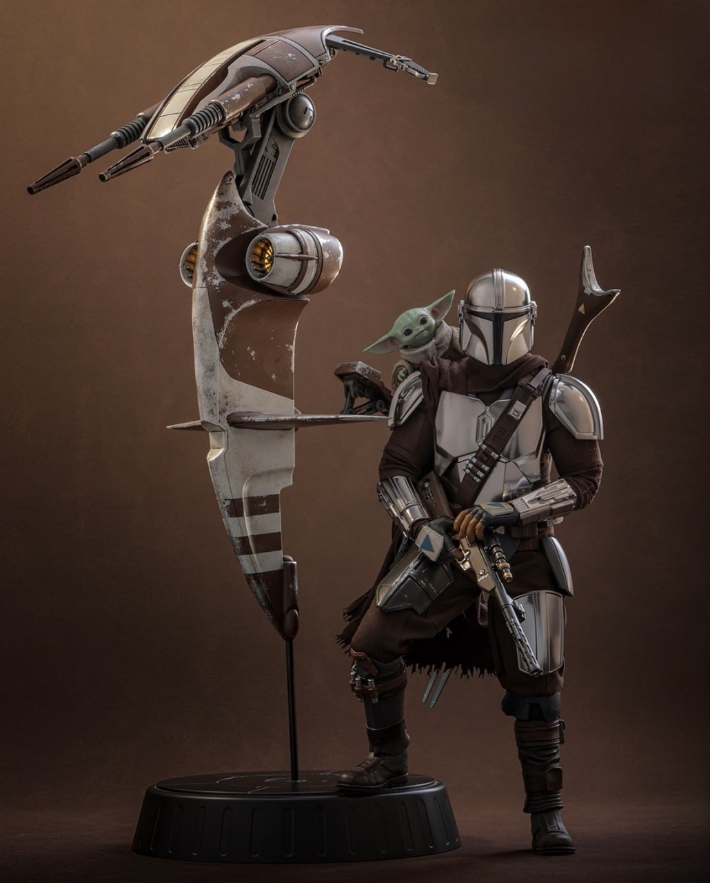 Preorder🔥Hot Toys MMS886 Star Wars: The Mandalorian & Grogu - 1