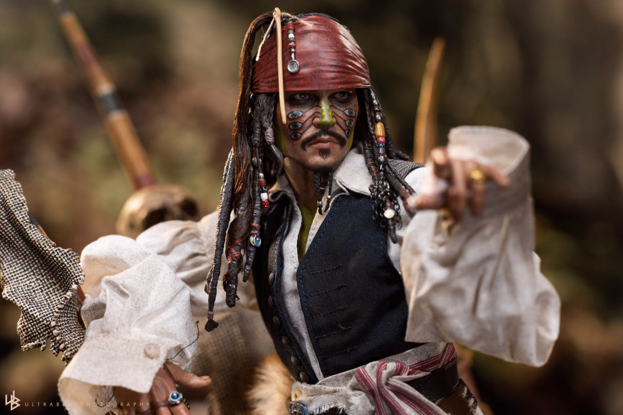 READY🔥Hot Toys DX48 Pirates of the Caribbean: Dead Man’s Chest Pelegostos Chief Jack Sparrow 1/6th scale Collectible Figure