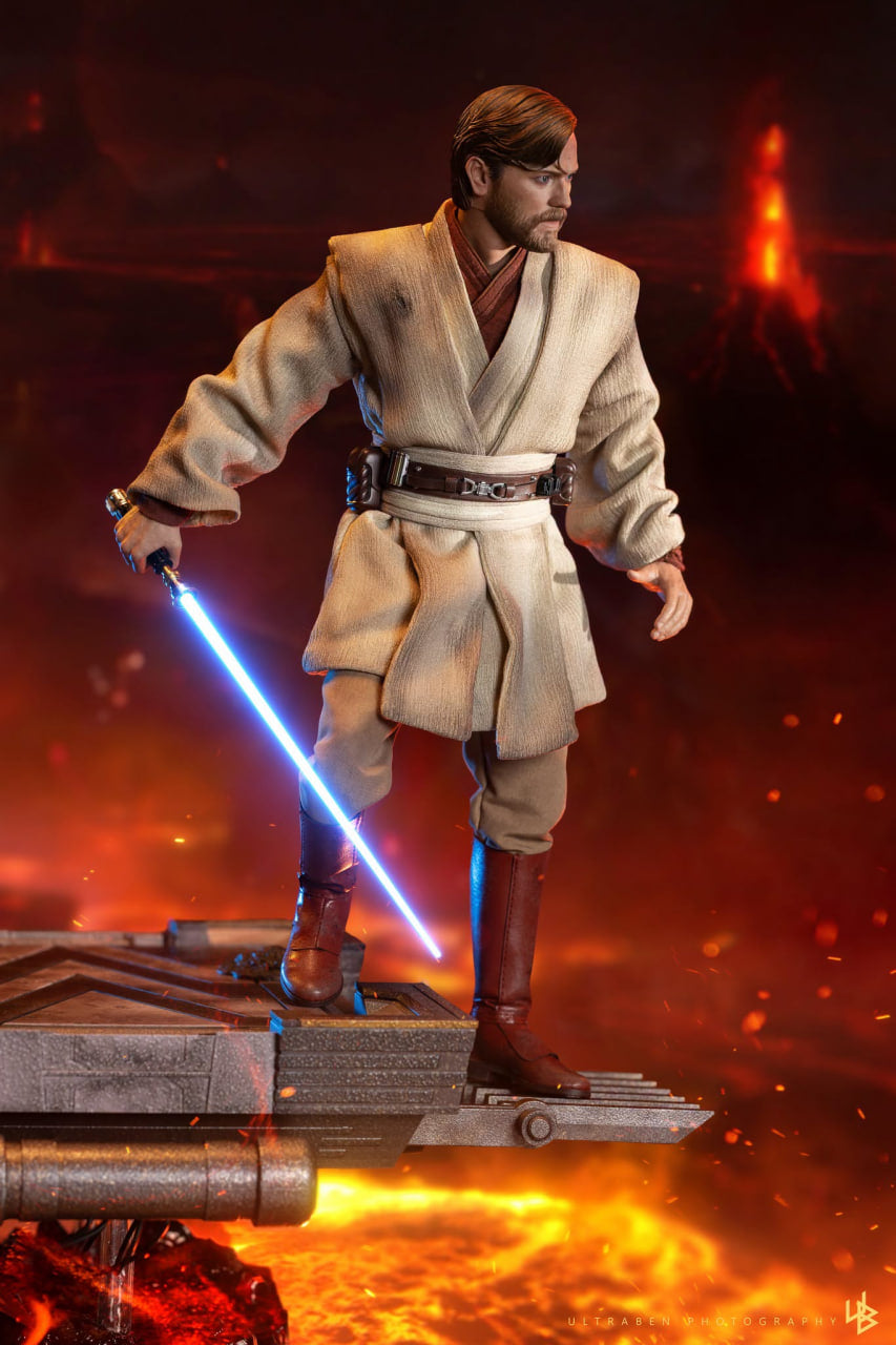 🔥Hot Toys MMS843 Star Wars: Revenge Of The Sith - Obi-Wan Kenobi (Mustafar) 1/6th Scale Collectible Figure